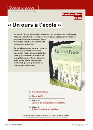 Un ours à l'école