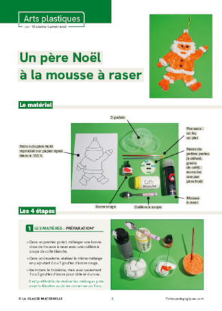 Un Père Noël à la mousse à raser