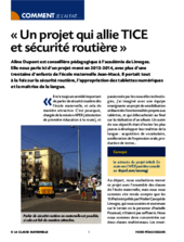 Un projet qui allie TICE et sécurité routière