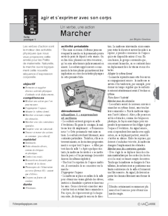 Un verbe, une action (1) / Marcher