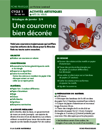 Une couronne bien décorée