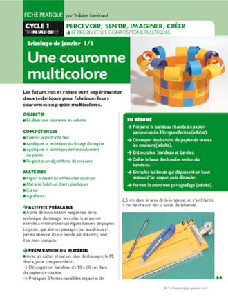 Une couronne multicolore