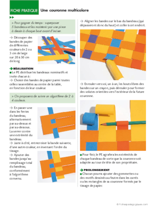 Une couronne multicolore