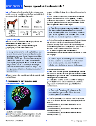 Une entrée naturelle dans la lecture