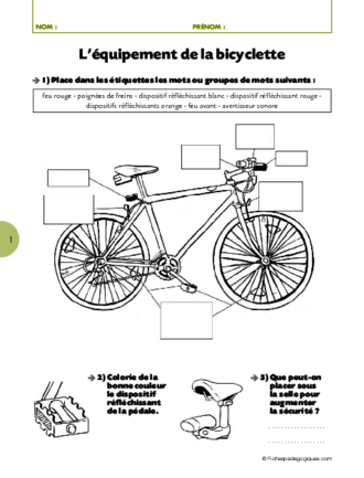 Une journée cycliste (1) / L'équipement de la bicyclette