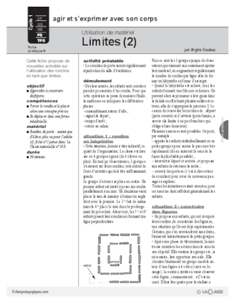 Utilisation de matériel : Limites (2)