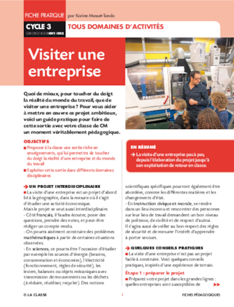 Visiter une entreprise