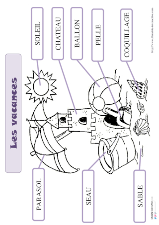 Vocabulaire de l'été et des vacances