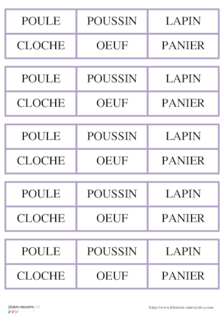 Vocabulaire de Pâques