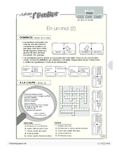 Vocabulaire / En un mot (2)