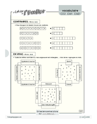 Vocabulaire / En un mot (4)