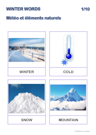 Winter words - 35 flashcards