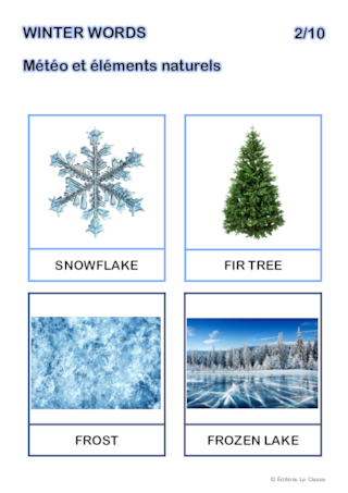 Winter words - 35 flashcards